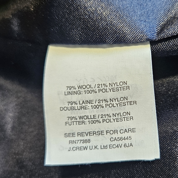 J. Crew Stadium Cloth Nello Gori wool peacoat, bright green, size 10 - Picture 7 of 7